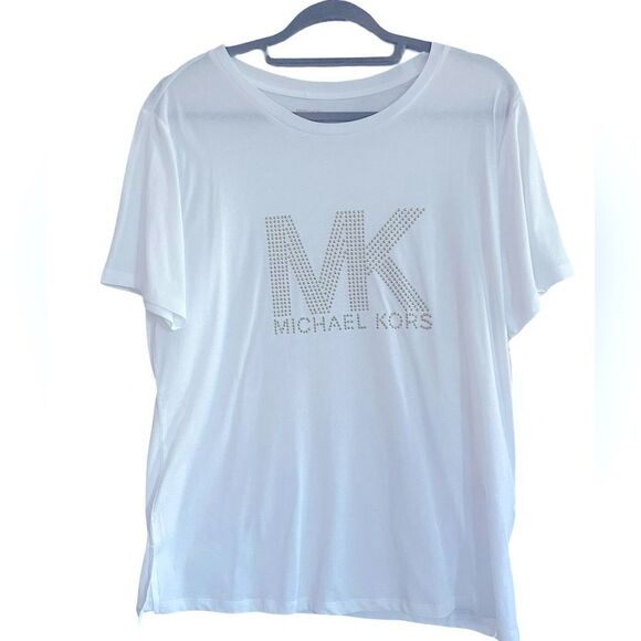 Michael Kors White Tee with Logo - Picture 2 of 9